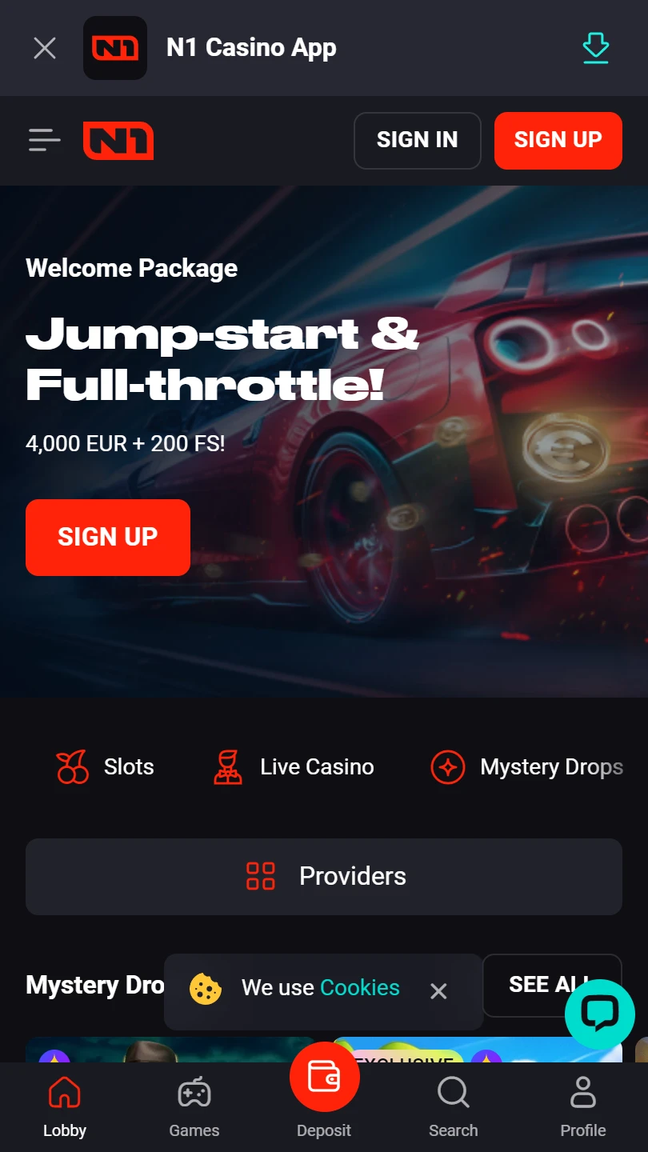 n1 casino Gameplay