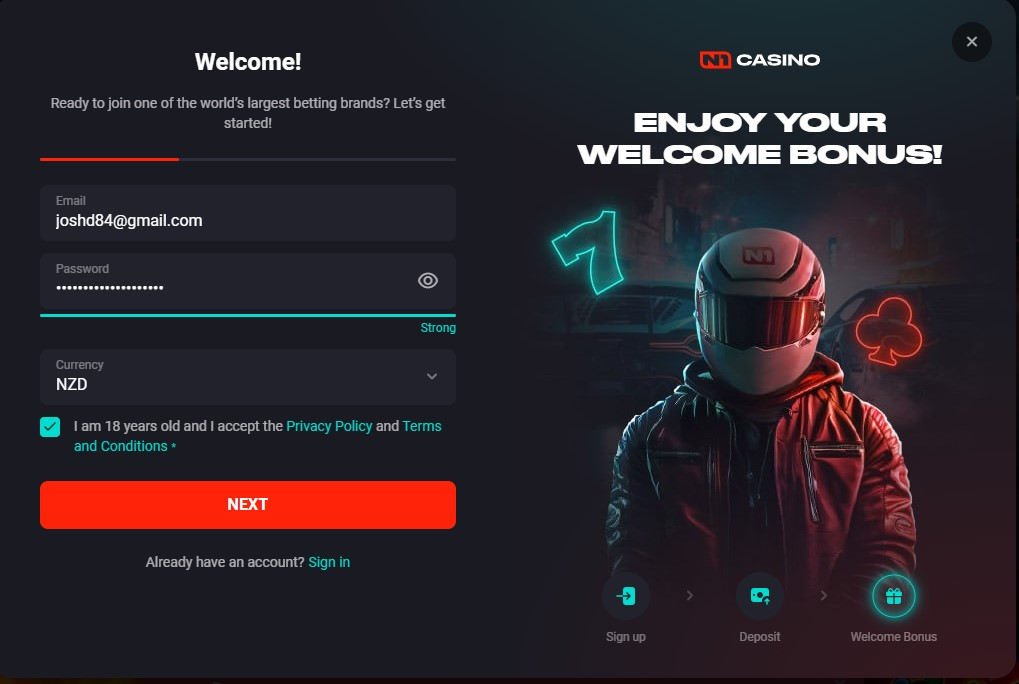 n1 casino Gameplay