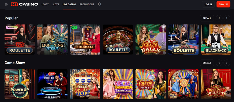 n1 casino Gameplay